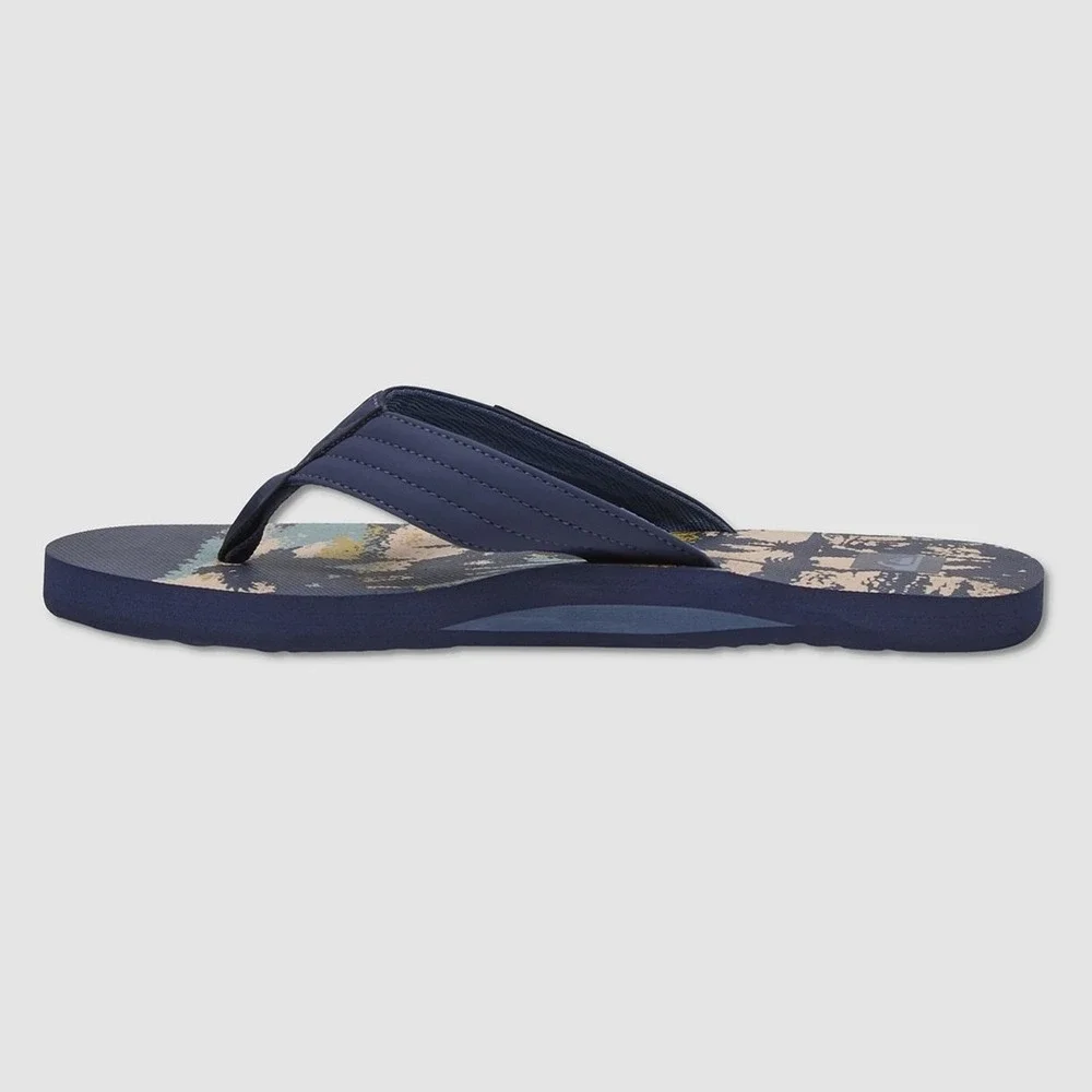 Quiksilver Foundation Sandals / Flip-Flops - NWT Mens 9 Navy Blue - #49624-K9